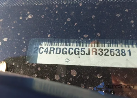 2018 Dodge Grand Caravan Sxt из США, поврежденный, VIN 2C4RDGCG5JR326381